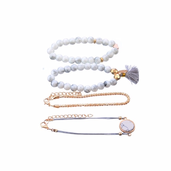 'Dreamcatcher' 4-piece Marble Bead Bracelet Set - Picture 5 of 6